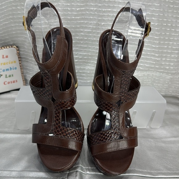 (B) Tory Burch Women's Pumps
8.5 M Brown Snakeskin
Platform Heels - Picture 7 of 15
